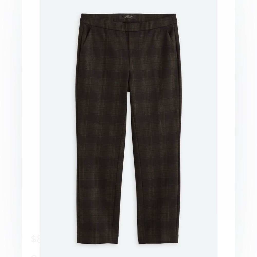 Plaid Pull On Trousers Petite 10P